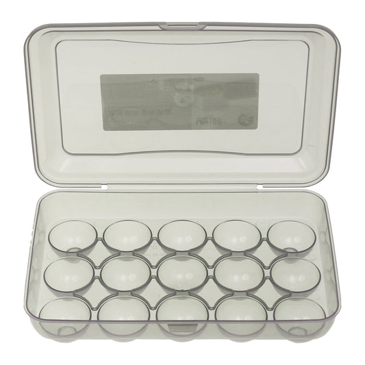 15-Piece Egg Storage Box – Stackable Container with Lid for Fridge Organization