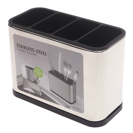 Stainless Steel Sink Tidy – Cutlery Drainer with Compartments
