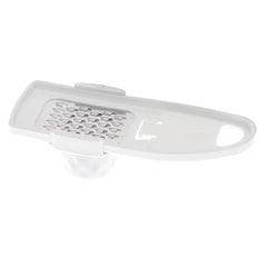 Garlic Grater with Container – Handheld Kitchen Tool (White)