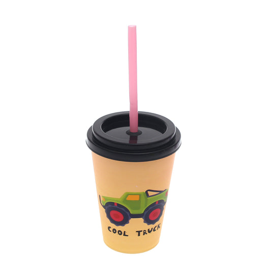 Cup with Straw – Orange