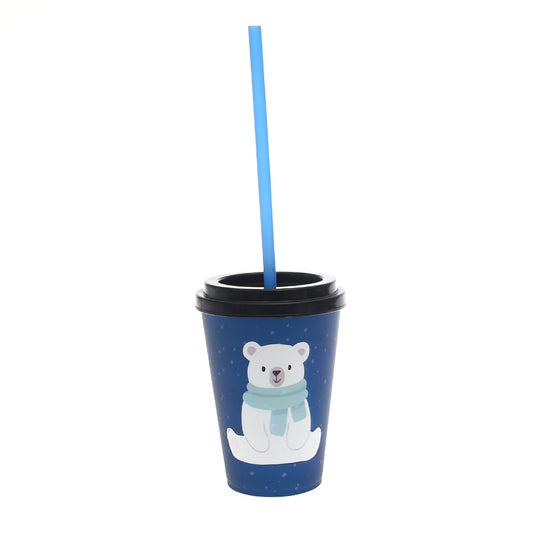 Cup with Straw – Blue