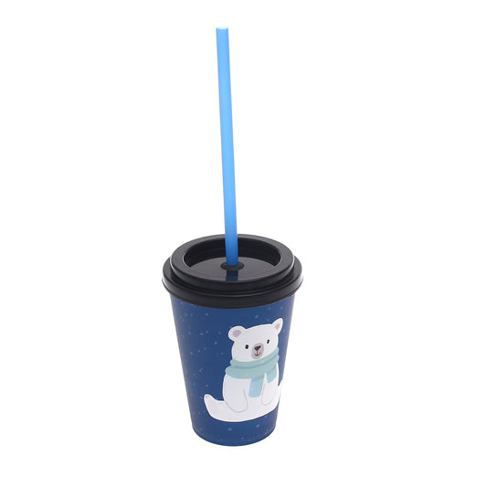 Cup with Straw – Blue