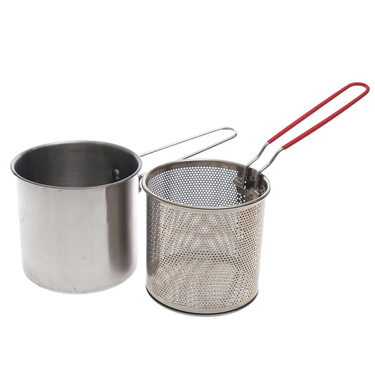 Stainless Steel Frying Pot with Basket – Deep Fryer for Home Cooking