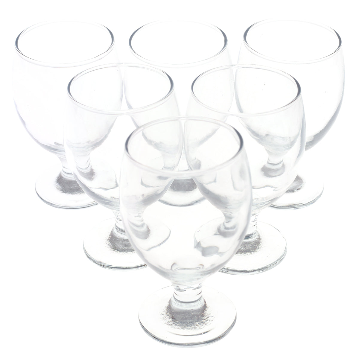 6Pcs S.Stem Glass Bingo 350ml SNV-009