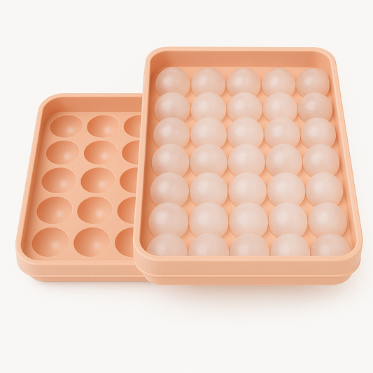 Ice Cube Ball Tray – 33 Pieces Orange