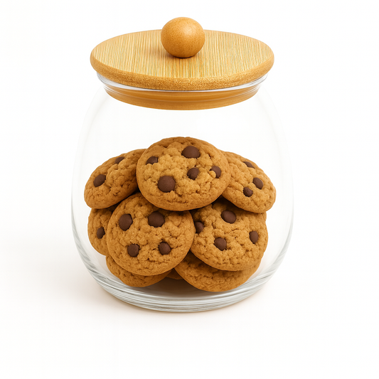 Glass Jar with Wooden Lid – 750ml & 550ml