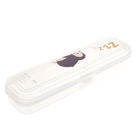 Sleeping Penguin Multi‑Box – Transparent Stationery Storage Case for Kids & School Supplies (Copy)