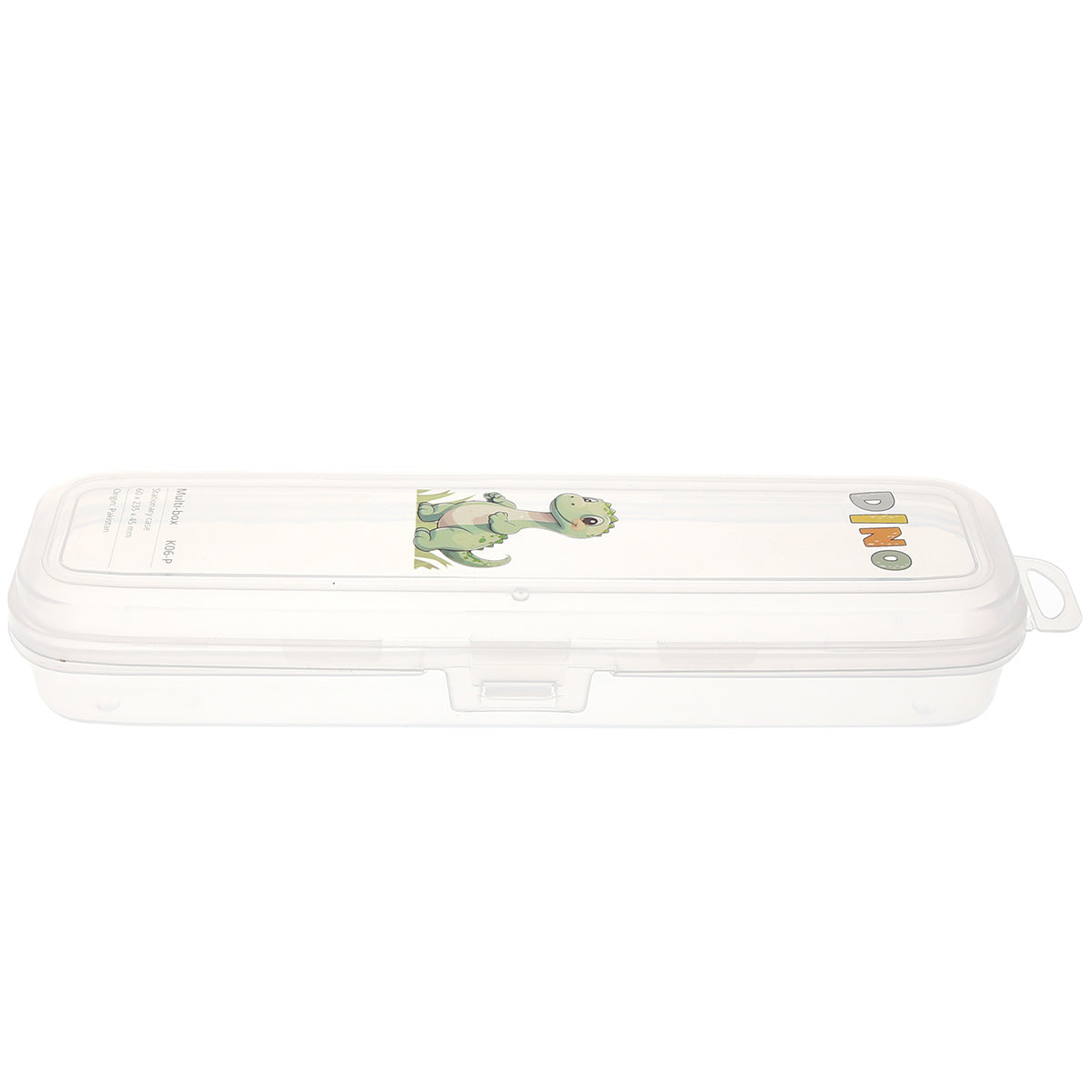 Dino Multi‑Box – Transparent Stationery Storage Case for Kids & School Supplies