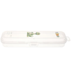 Dino Multi‑Box – Transparent Stationery Storage Case for Kids & School Supplies