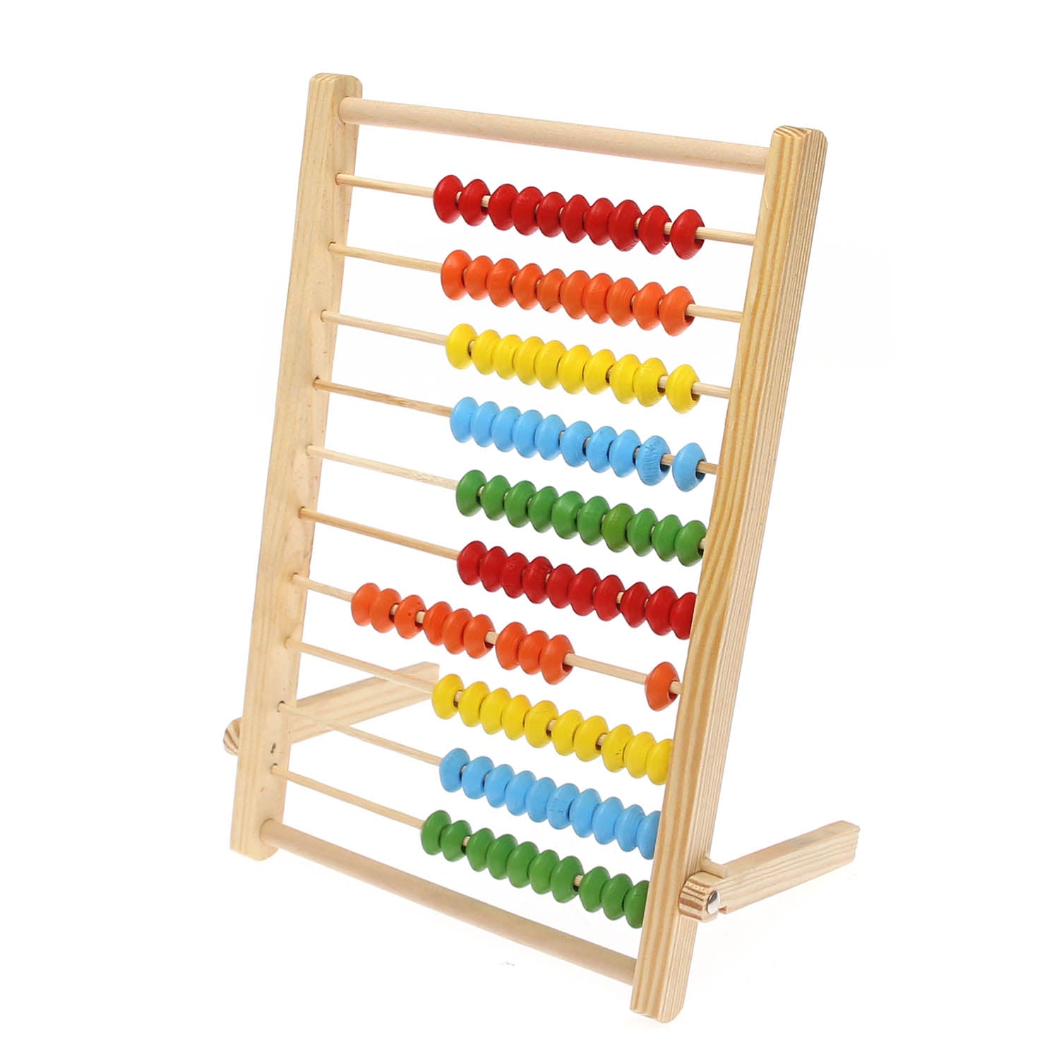 Wooden Abacus Counting Frame – Montessori Early Math Learning Tool with 10 Colorful Rows - Habitt