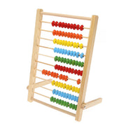 Wooden Abacus Counting Frame – Montessori Early Math Learning Tool with 10 Colorful Rows - Habitt