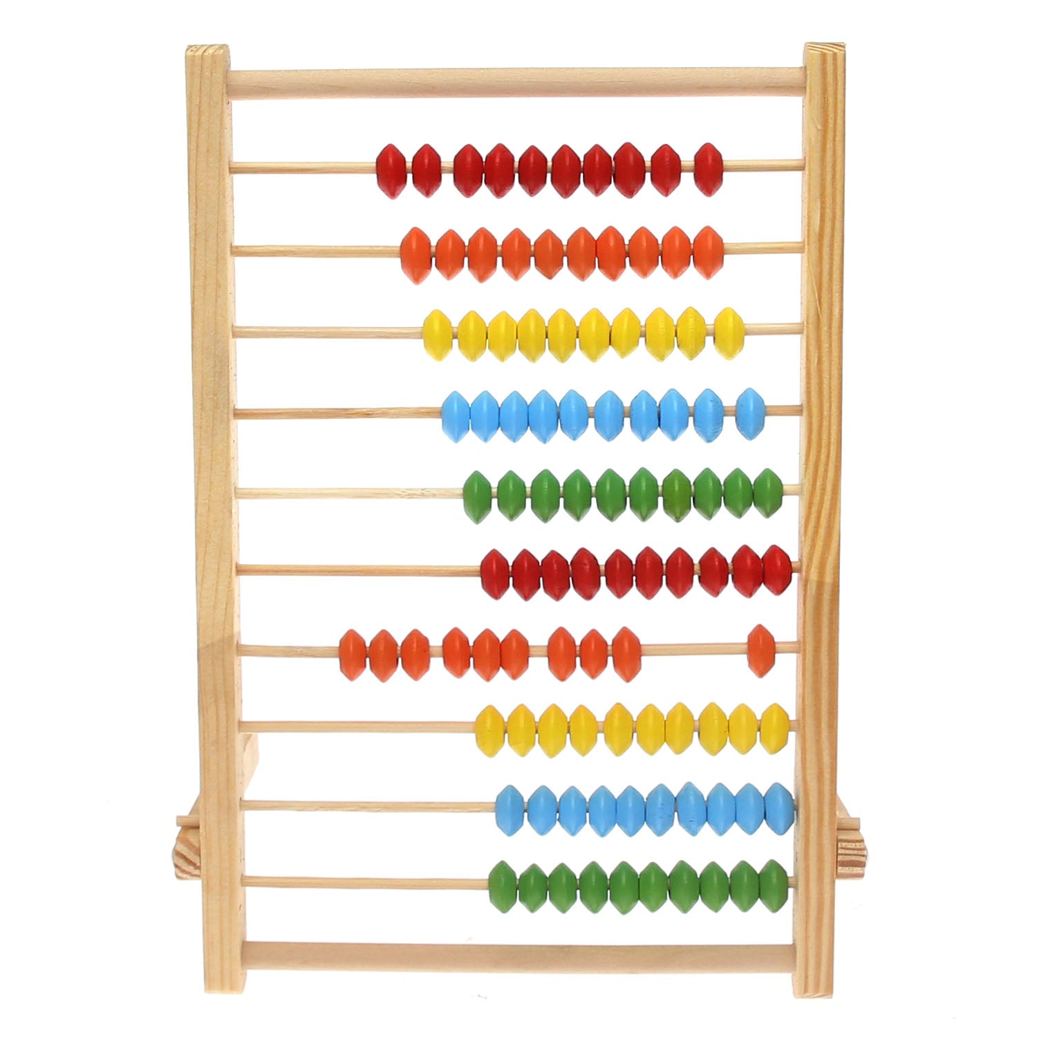 Wooden Abacus Counting Frame – Montessori Early Math Learning Tool with 10 Colorful Rows - Habitt