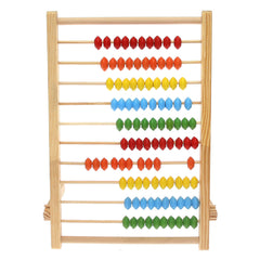 Wooden Abacus Counting Frame – Montessori Early Math Learning Tool with 10 Colorful Rows - Habitt
