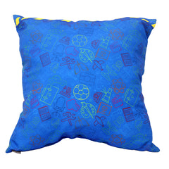 Fun To Learn Filled Cushion 8x18 Blue