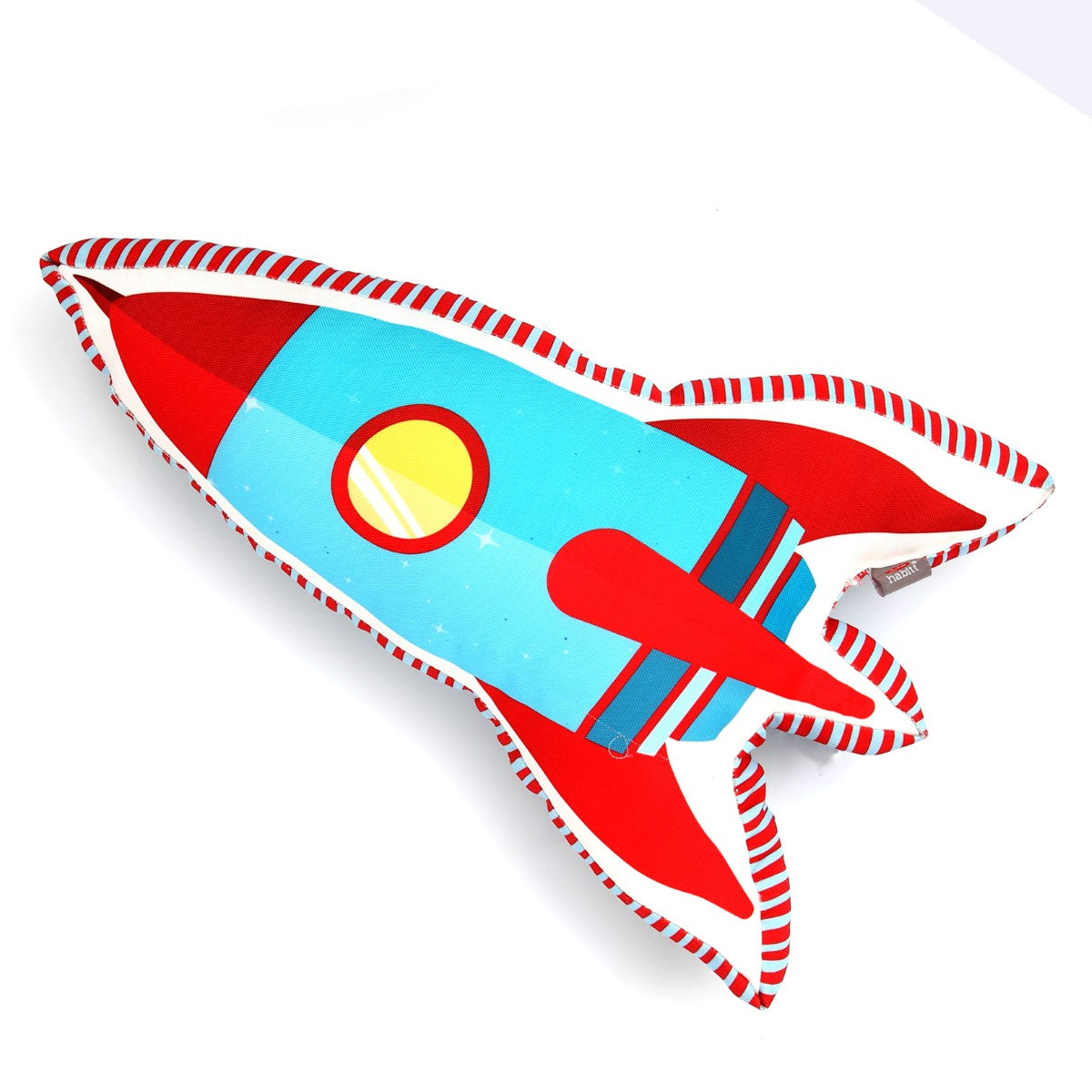 Into The Space Rocket Shaped Filled Cushion