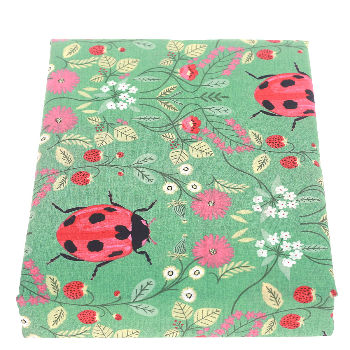 Ledybugs Green Single Bed Sheet 68x96"