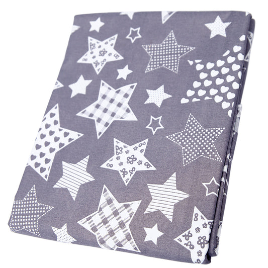 Kids Stary Pattern Double Bed Sheet (E.COM) - Habitt