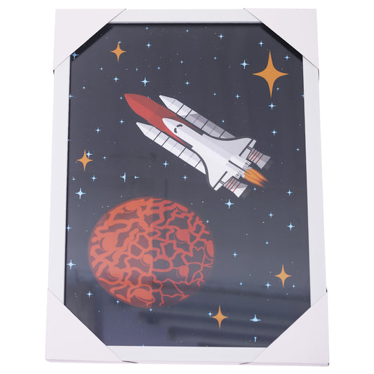 Into the Space Wall Art 12X18 (Rocket) - Habitt