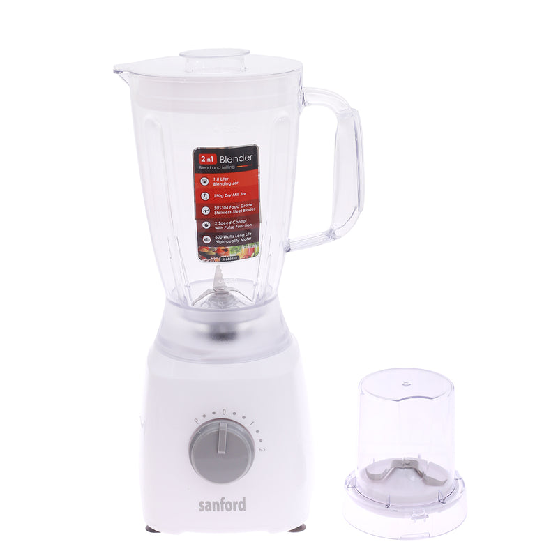 SANFORD BLENDER 2IN1 PLASTIC SF6808BR - Habitt