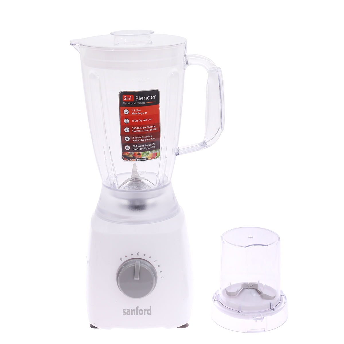 SANFORD BLENDER 2IN1 PLASTIC SF6808BR