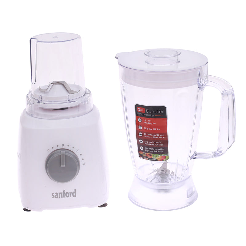 SANFORD BLENDER 2IN1 PLASTIC SF6808BR - Habitt