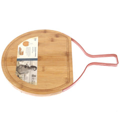 Round Bamboo Cutting Board with Handle – Durable Kitchen Chopping Board - Habitt