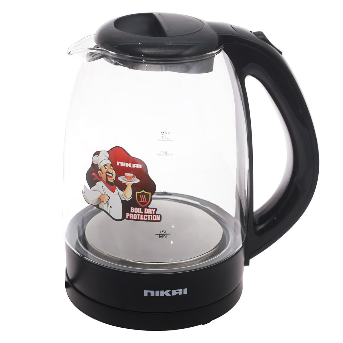 NIKAI KETTLE 1.7LTR GLASS 