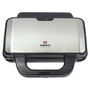 Alpina SF-2502-SB Jumbo Sandwich Maker | 1400W Non-Stick Electric Sandwich Grill – Black & Stainless Steel - Habitt