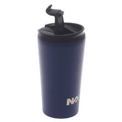 Travel Coffee Flask Metal Navy Blue 350ml