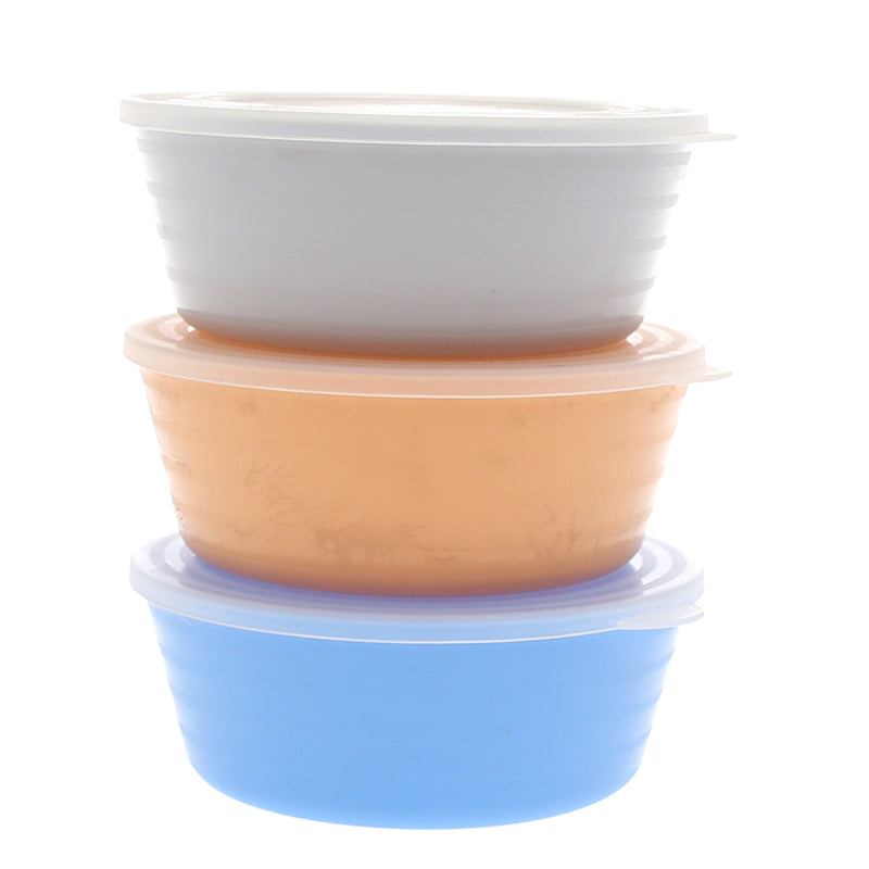 3PCS Storage Bowl with Lid – Multicolor - Habitt