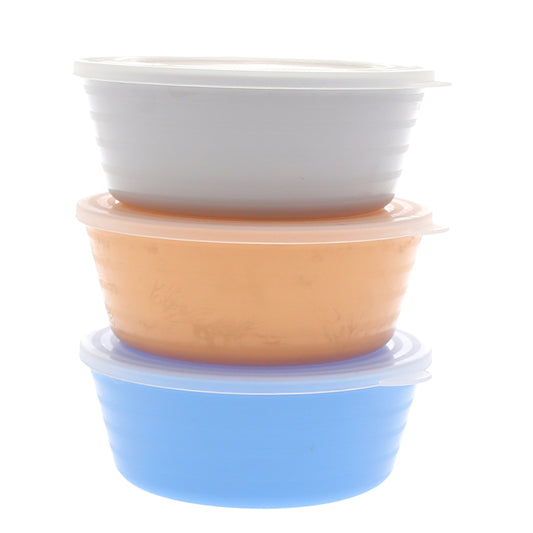 3PCS Storage Bowl with Lid – Multicolor