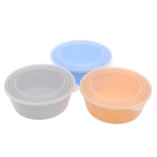 3PCS Storage Bowl with Lid – Multicolor