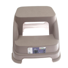 Two Step Stool – Grey, Brown, Black