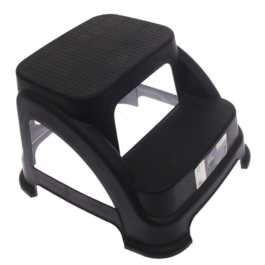 Two Step Stool – Grey, Brown, Black
