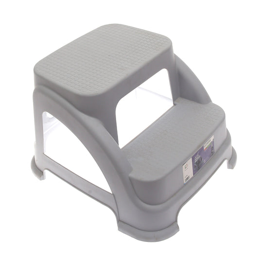 Two Step Stool – Grey, Brown, Black