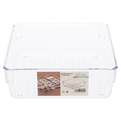 Square Multipurpose Organizer Box – Clear Plastic Storage for Home & Office