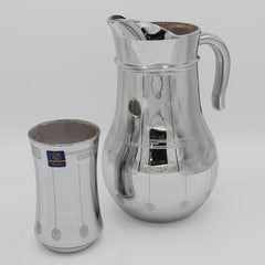 Antique Printed Silver Hb Water Set