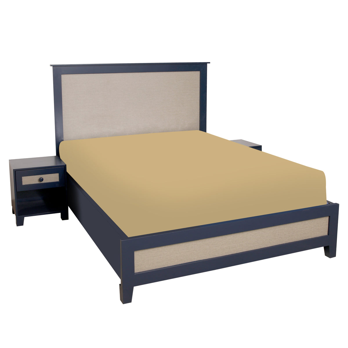 Lancaster Bed Q/S King Size Bed with 2 Side Tables