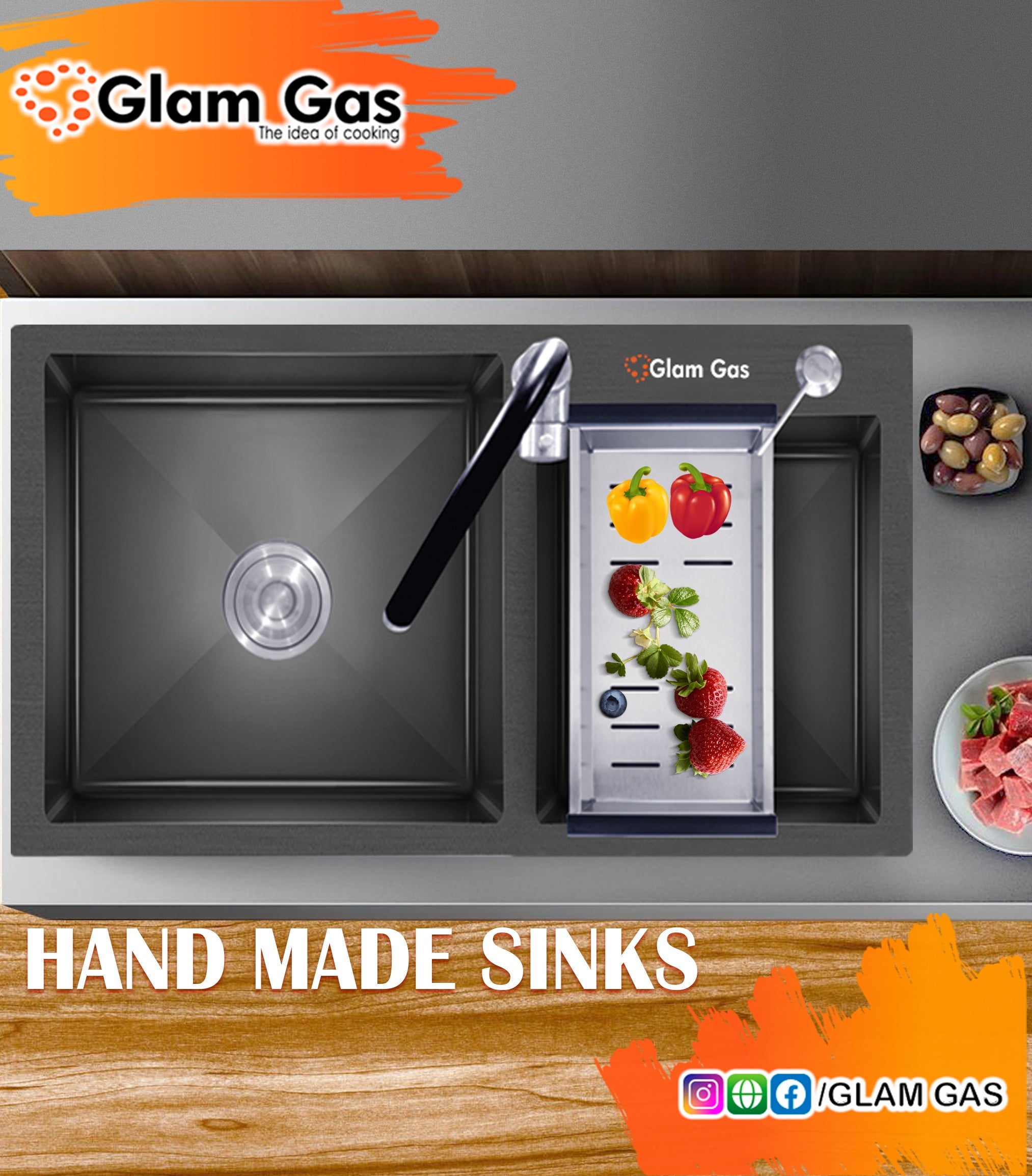 Glamgas LIFE STYLE 12 BK | Kitchen Sink-Pricein Pakistan Online BuyNow