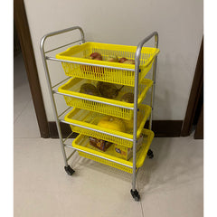 VersaCart™ Multi-Purpose Kitchen Trolley Cart With 4 Shelves