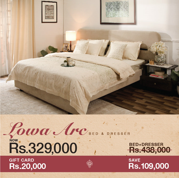 Lowa Arc Bedroom Set – Bed, Dresser & Rs 20,000 Gift Card
