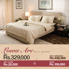 Lowa Arc Bedroom Set – Bed, Dresser & Rs 20,000 Gift Card