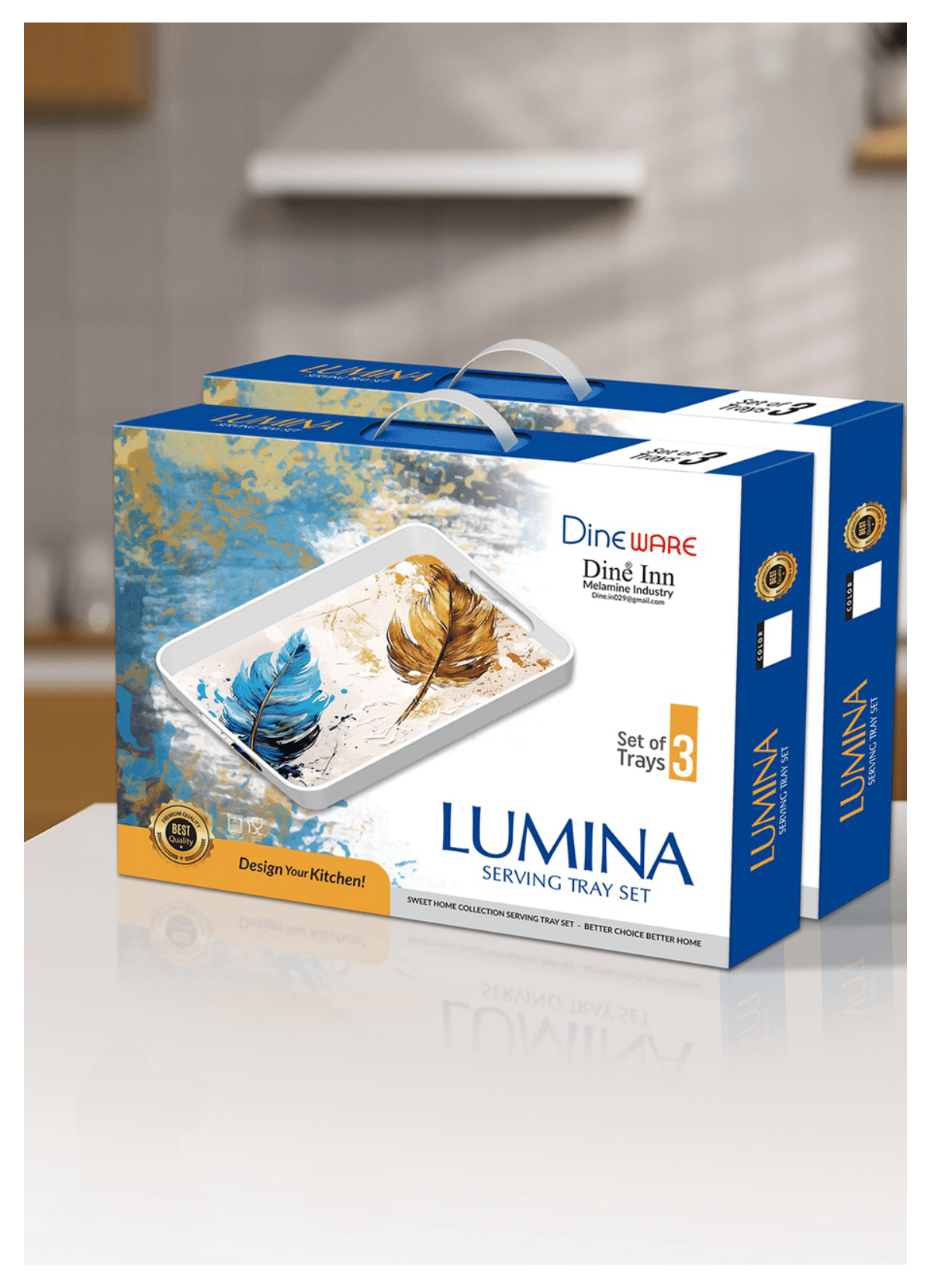 Lumina Luxury Tray set (Pack of 3) Premium Quality - 04