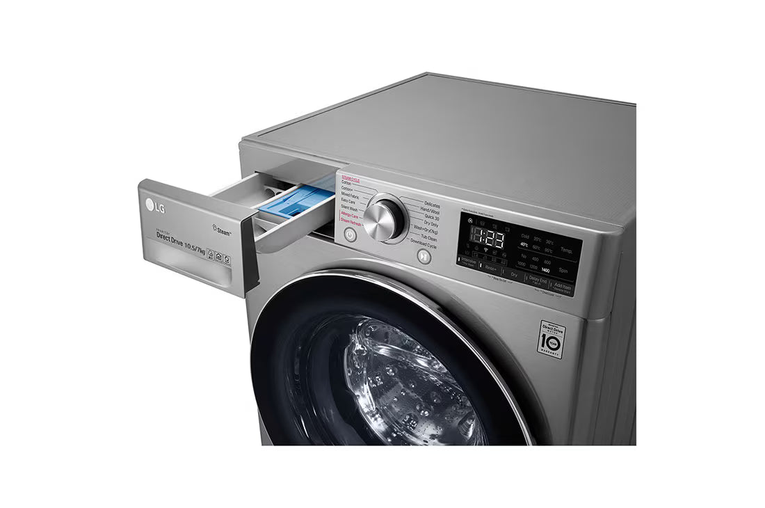 LG Front Load Washing Machine 10.5kg with Smart Inverter Technology – Energy Efficient & Powerful Cleaning (F4V5RGP2T) - Habitt