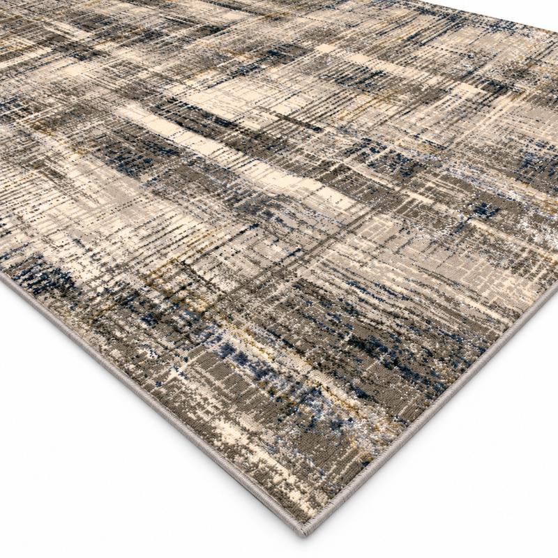 Rugs – Printed 5x8 Ft - I827ASH-CREAM/D-BLUE