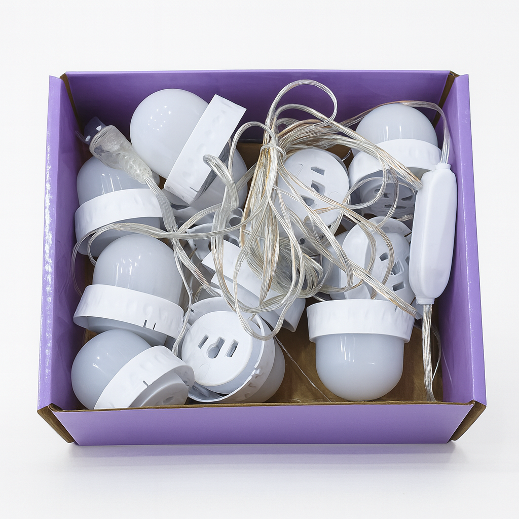Vanity Mirror Lights with 3 Color Modes & 10 Brightness Levels – USB Powered LED Bulbs (Box Packing)