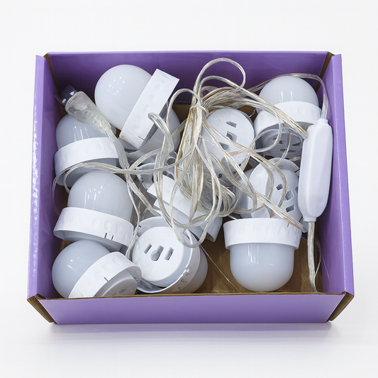 Vanity Mirror Lights with 3 Color Modes & 10 Brightness Levels – USB Powered LED Bulbs (Box Packing)