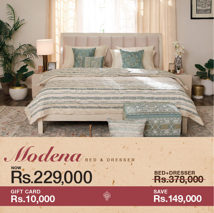 Modena Bedroom Set – Bed, Dresser & Rs 10,000 Gift Card