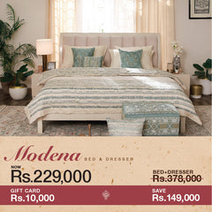 Modena Bedroom Set – Bed, Dresser & Rs 10,000 Gift Card
