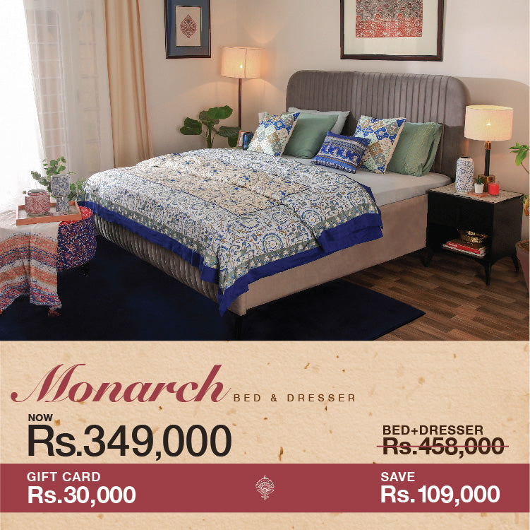 Monarach Bedroom Set – Bed, Dresser & Rs 30,000 Gift Card
